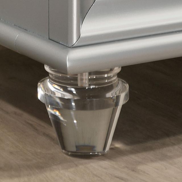 MADDIE Night Stand, Silver - Inland Furniture (San Bernardino, CA)