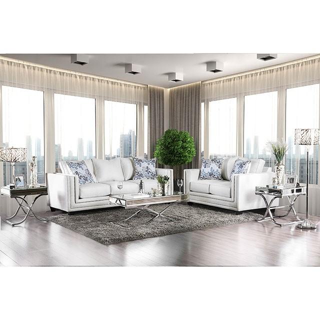 Ilse Off-White/Blue Sofa - Inland Furniture (San Bernardino, CA)