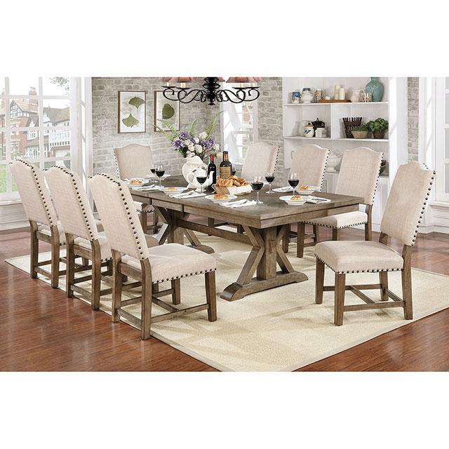Julia Light Oak/Ivory Side Chair (2/CTN) - Inland Furniture (San Bernardino, CA)