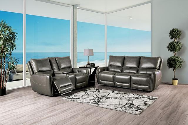 PHINEAS Power Recliner, Gray - Inland Furniture (San Bernardino, CA)