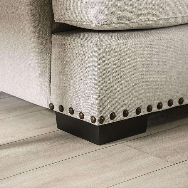 PICOTEE Sofa, Light Gray/Black - Inland Furniture (San Bernardino, CA)
