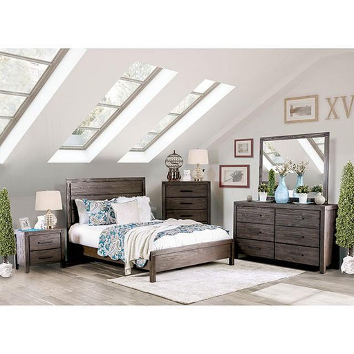 Rexburg Wire-Brushed Rustic Brown Night Stand - Inland Furniture (San Bernardino, CA)