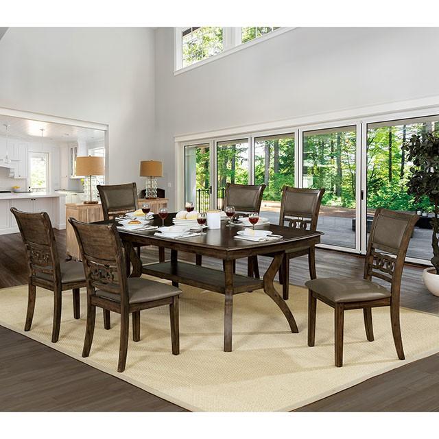 Holly Satin Walnut Dining Table - Inland Furniture (San Bernardino, CA)