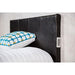 Evans E.King & Cal.King Bed Espressso, White, & Camel - Inland Furniture (San Bernardino, CA)