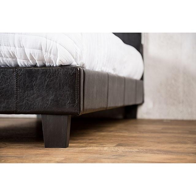Evans E.King & Cal.King Bed Espressso, White, & Camel - Inland Furniture (San Bernardino, CA)