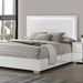 Sinistra E.King & Queen Bed White, Black & Beige - Inland Furniture (San Bernardino, CA)
