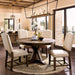 Julia Light Oak Round Dining Table - Inland Furniture (San Bernardino, CA)