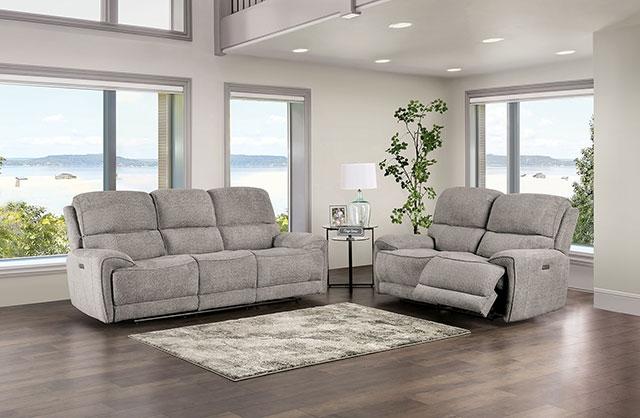 MORCOTE Power Recliner, Light Gray - Inland Furniture (San Bernardino, CA)