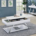 TITUS Coffee Table, White/Chrome - Inland Furniture (San Bernardino, CA)