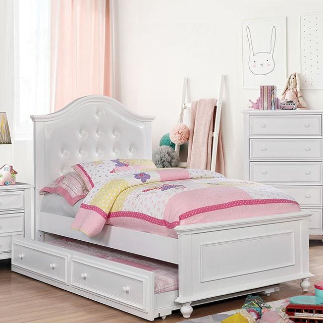 OLIVIA White Full & Twin Bed - Inland Furniture (San Bernardino, CA)