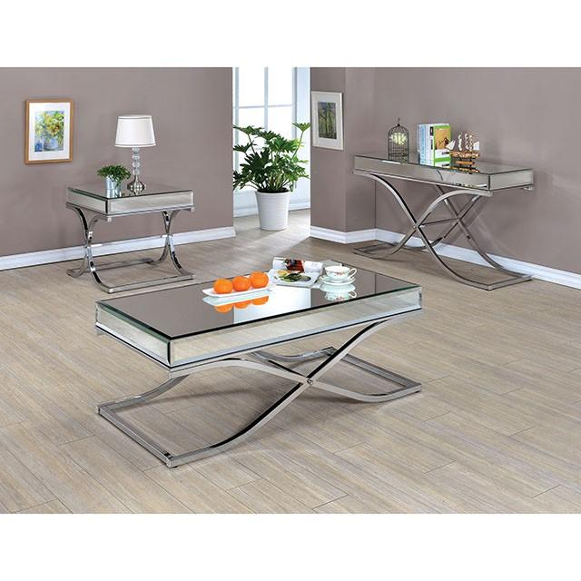 SUNDANCE Chrome Sofa Table, Chrome - Inland Furniture (San Bernardino, CA)