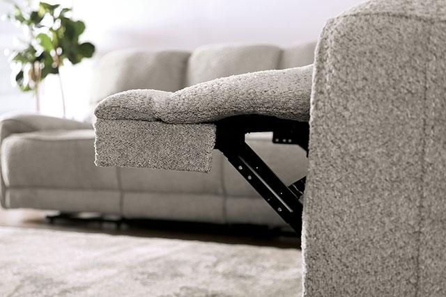 MORCOTE Power Recliner, Light Gray - Inland Furniture (San Bernardino, CA)