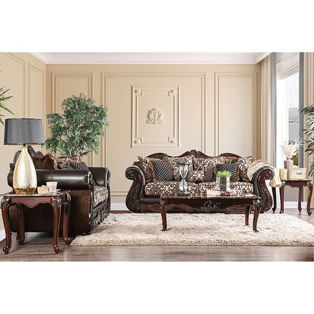 JAMAEL Brown/Espresso Sofa - Inland Furniture (San Bernardino, CA)