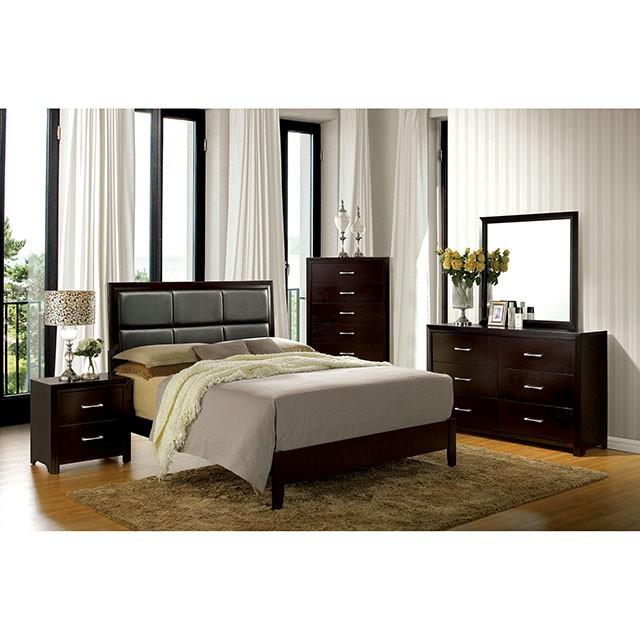 JANINE Espresso Cal.King & E.King Bed - Inland Furniture (San Bernardino, CA)