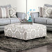 Misty Ivory/Pattern Ottoman - Inland Furniture (San Bernardino, CA)