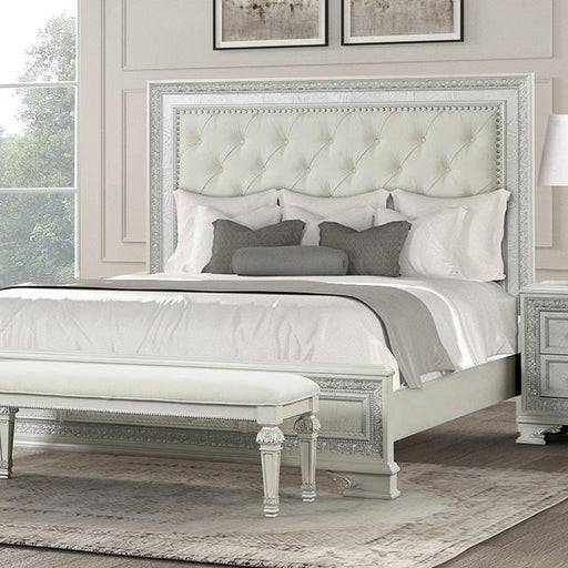 Stella Mia 4 Pc 5 Pc Queen Bedroom Set White - Inland Furniture (San Bernardino, CA)