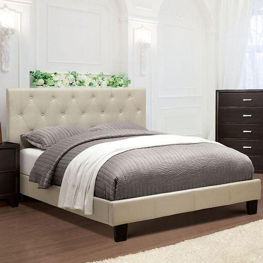 LEEROY Queen & Twin Bed Ivory & Gray - Inland Furniture (San Bernardino, CA)