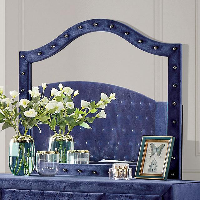 Alzire Black & Blue Mirror - Inland Furniture (San Bernardino, CA)