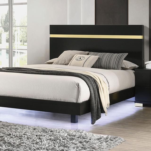 Lillestrom E.King, Queen, Full, & Full Bed Black & White - Inland Furniture (San Bernardino, CA)