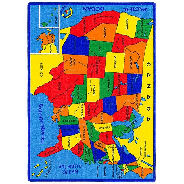 ABBEY Us Map 5' X 8' Area Rug - Inland Furniture (San Bernardino, CA)