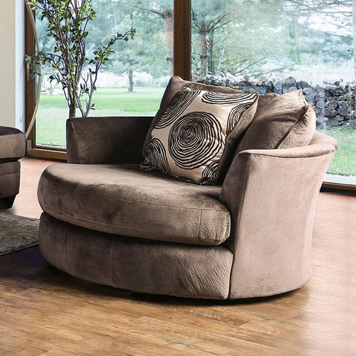 Bonaventura Brown Swivel Chair - Inland Furniture (San Bernardino, CA)