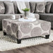 Bonaventura Gray/Pattern Ottoman - Inland Furniture (San Bernardino, CA)
