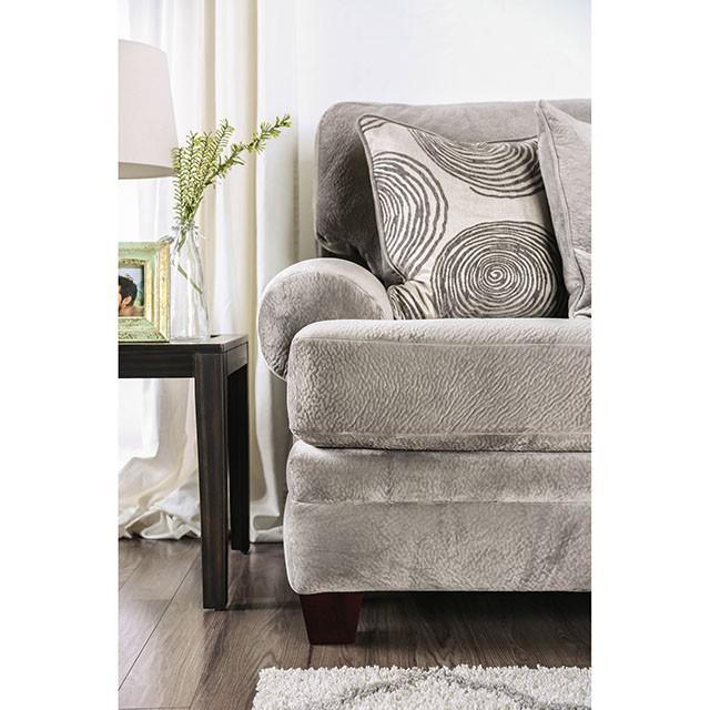 Bonaventura Gray/Pattern Sofa - Inland Furniture (San Bernardino, CA)