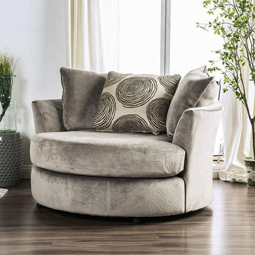 Bonaventura Gray/Pattern Swivel Chair - Inland Furniture (San Bernardino, CA)