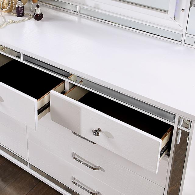 BRACHIUM Cal.King Bed, White - Inland Furniture (San Bernardino, CA)