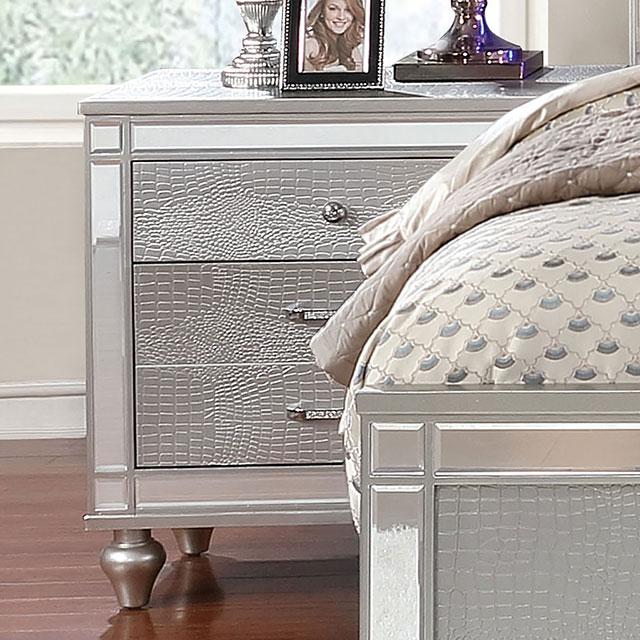 Brachium Silver Night Stand - Inland Furniture (San Bernardino, CA)