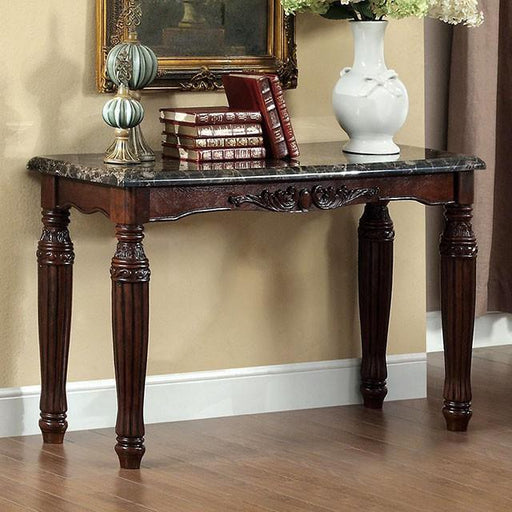 Brampton Espresso/Black Faux Sofa Table - Inland Furniture (San Bernardino, CA)