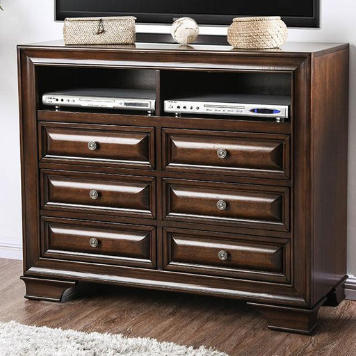 Brandt Brown Cherry Media Chest - Inland Furniture (San Bernardino, CA)