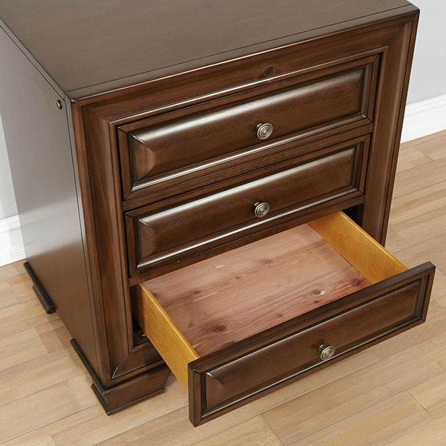 Brandt Brown Cherry Night Stand - Inland Furniture (San Bernardino, CA)