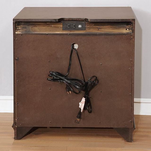 Brandt Brown Cherry Night Stand - Inland Furniture (San Bernardino, CA)