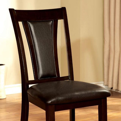 BRENT Dark Cherry/Espresso Side Chair (2/CTN) - Inland Furniture (San Bernardino, CA)