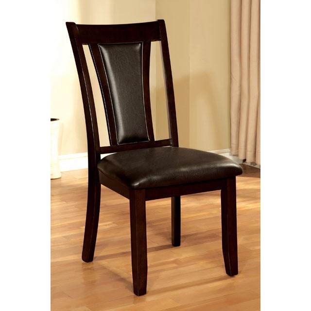 BRENT Dark Cherry/Espresso Side Chair (2/CTN) - Inland Furniture (San Bernardino, CA)