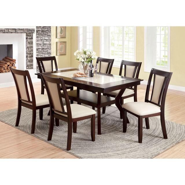 Brent 7 Pc Dining Table Set - Inland Furniture (San Bernardino, CA)