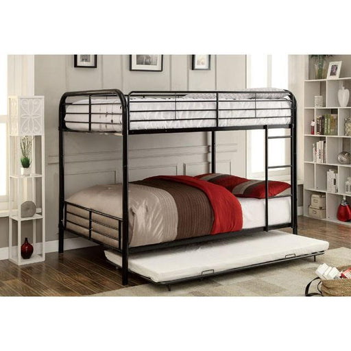 BROCKET Black Metal Full/Full Bunk Bed - Inland Furniture (San Bernardino, CA)
