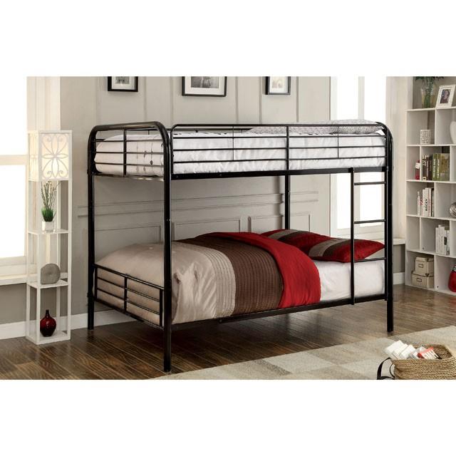 BROCKET Black Metal Full/Full Bunk Bed - Inland Furniture (San Bernardino, CA)