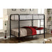 BROCKET Black Metal Full/Full Bunk Bed - Inland Furniture (San Bernardino, CA)