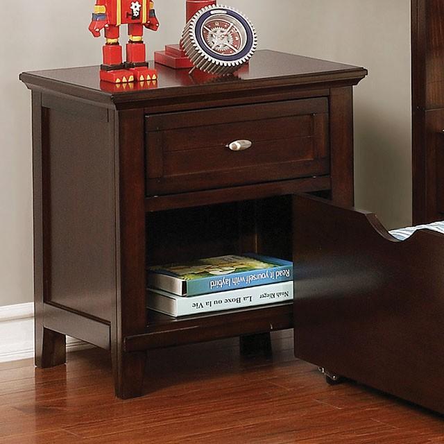 Brogan Brown Cherry Night Stand - Inland Furniture (San Bernardino, CA)