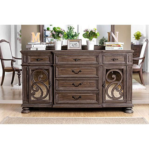 ARCADIA Rustic Natural Tone Server - Inland Furniture (San Bernardino, CA)
