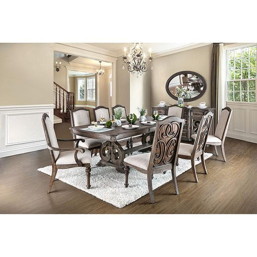 ARCADIA Rustic Natural Tone, Ivory Dining Table - Inland Furniture (San Bernardino, CA)