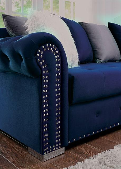 WILMINGTON Sectional, Blue - Inland Furniture (San Bernardino, CA)