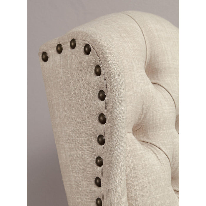 Wingback Chair, Beige (2/CTN) - Inland Furniture (San Bernardino, CA)