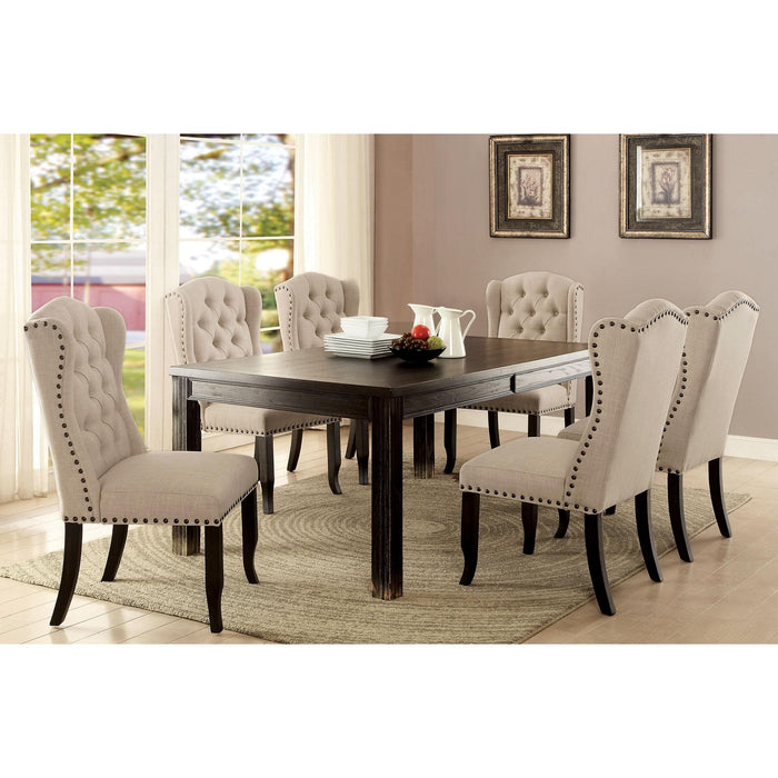 Wingback Chair, Beige (2/CTN) - Inland Furniture (San Bernardino, CA)
