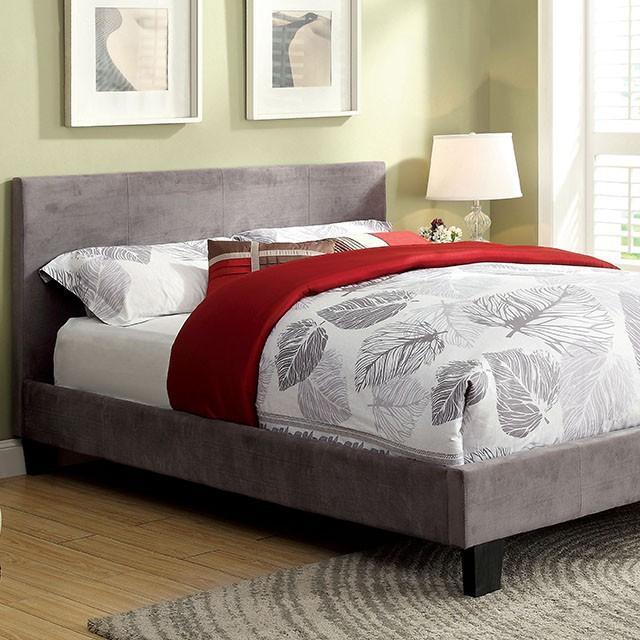 Winn Park Bed Espresso, Velvet, & White - Inland Furniture (San Bernardino, CA)