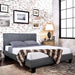 Winn Park Bed Espresso, Velvet, & White - Inland Furniture (San Bernardino, CA)