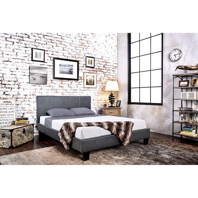 Winn Park Cal.King, E.King, Twin, & Full Bed Chrome, Gray, Brown, & Chrome - Inland Furniture (San Bernardino, CA)