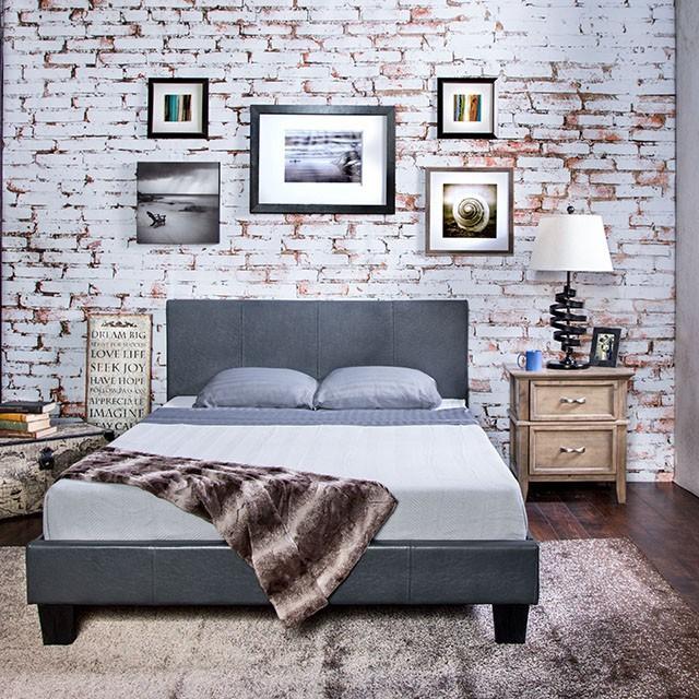 Winn Park Cal.King, E.King, Twin, & Full Bed Chrome, Gray, Brown, & Chrome - Inland Furniture (San Bernardino, CA)